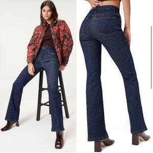 Good American Always Fits Classic Bootcut Jeans Size 14-18 High Rise M7.